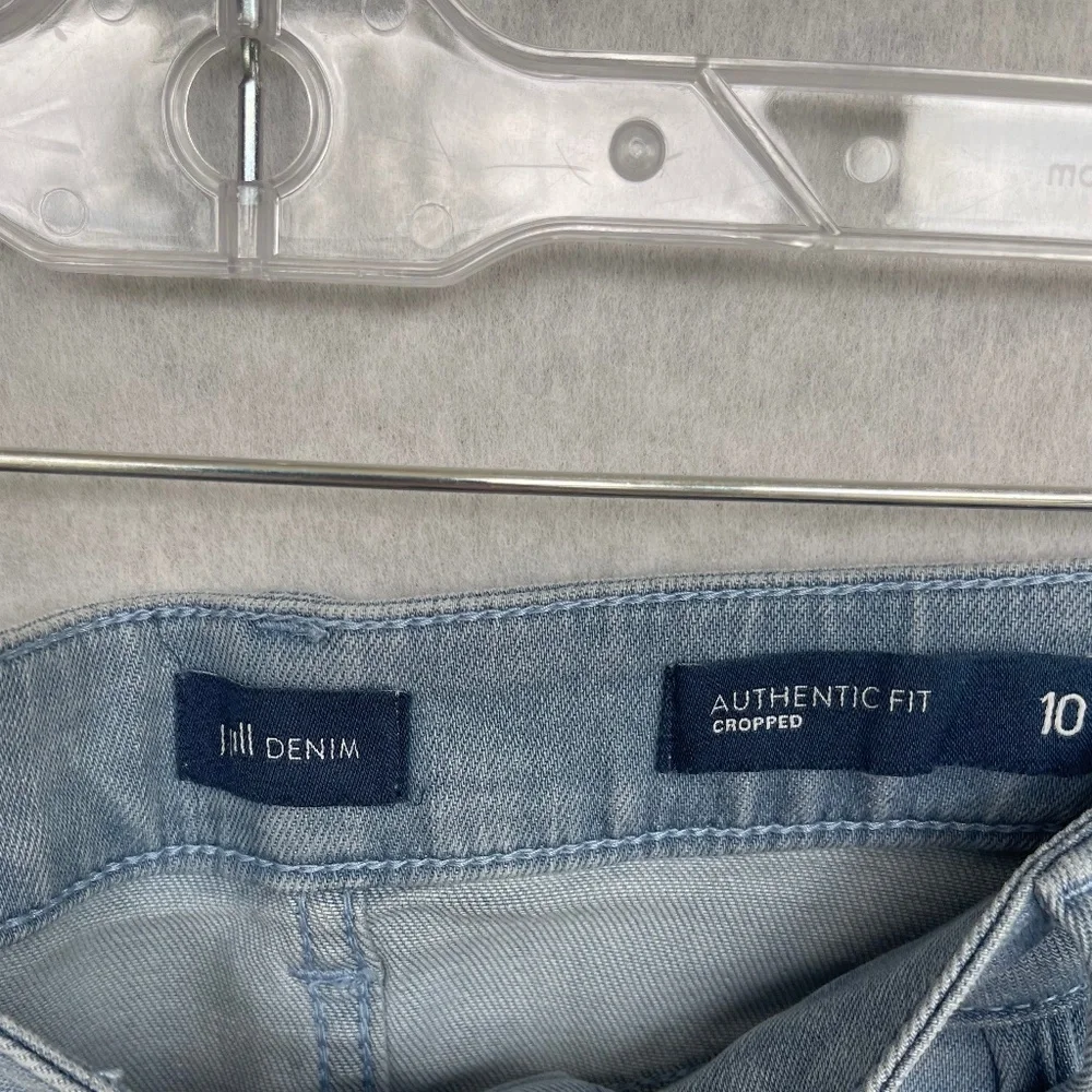 NWT J.Jill Denim Light Blue (Oxfordwash) Cropped Ankle Jeans sz 10 - Picture 6 of 10